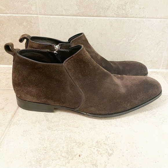 Salvatore Ferragamo Suede Ankle Chelsea Boots - Picture 1 of 10